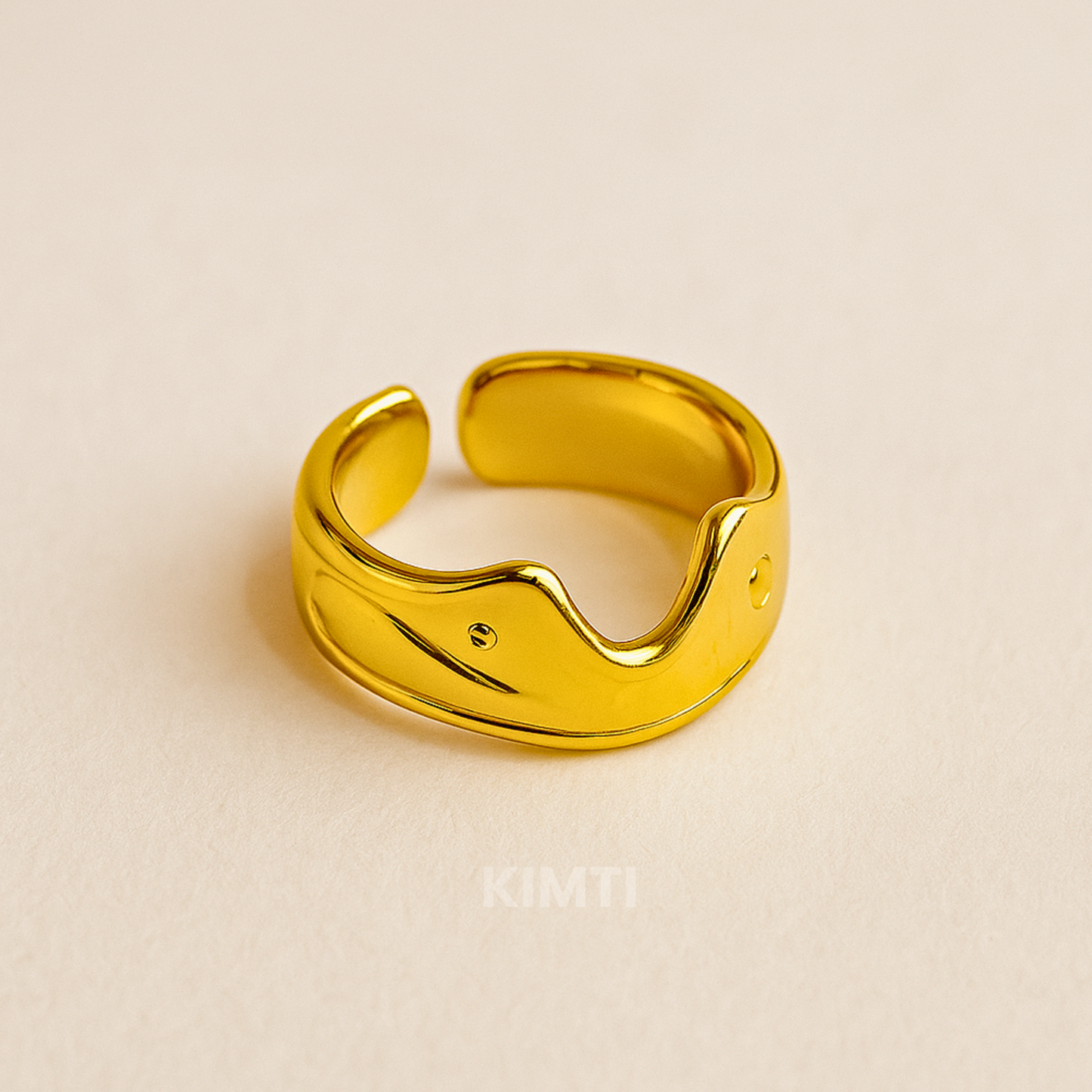 18k Gold Plated Luna with Playful Ring