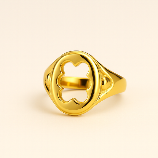18k Gold Plated Crystal Dune Ring