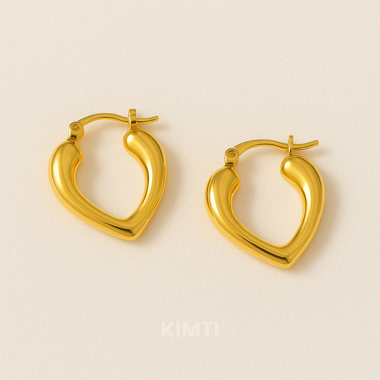18K Gold Plated Golden Antique Hoops Anti Tarnish Earring
