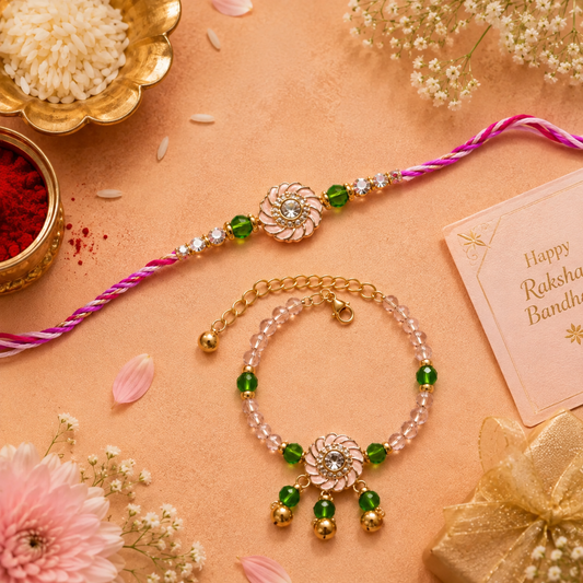 Aarohi Floral Bhai-Bhabhi Rakhi
