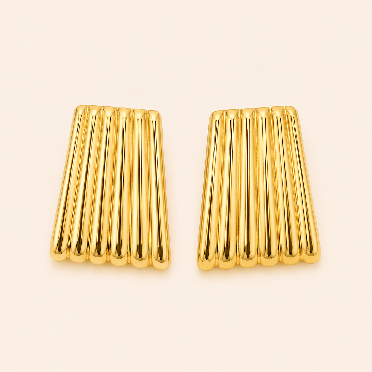 18K Gold Plated Statement Opera Earrings