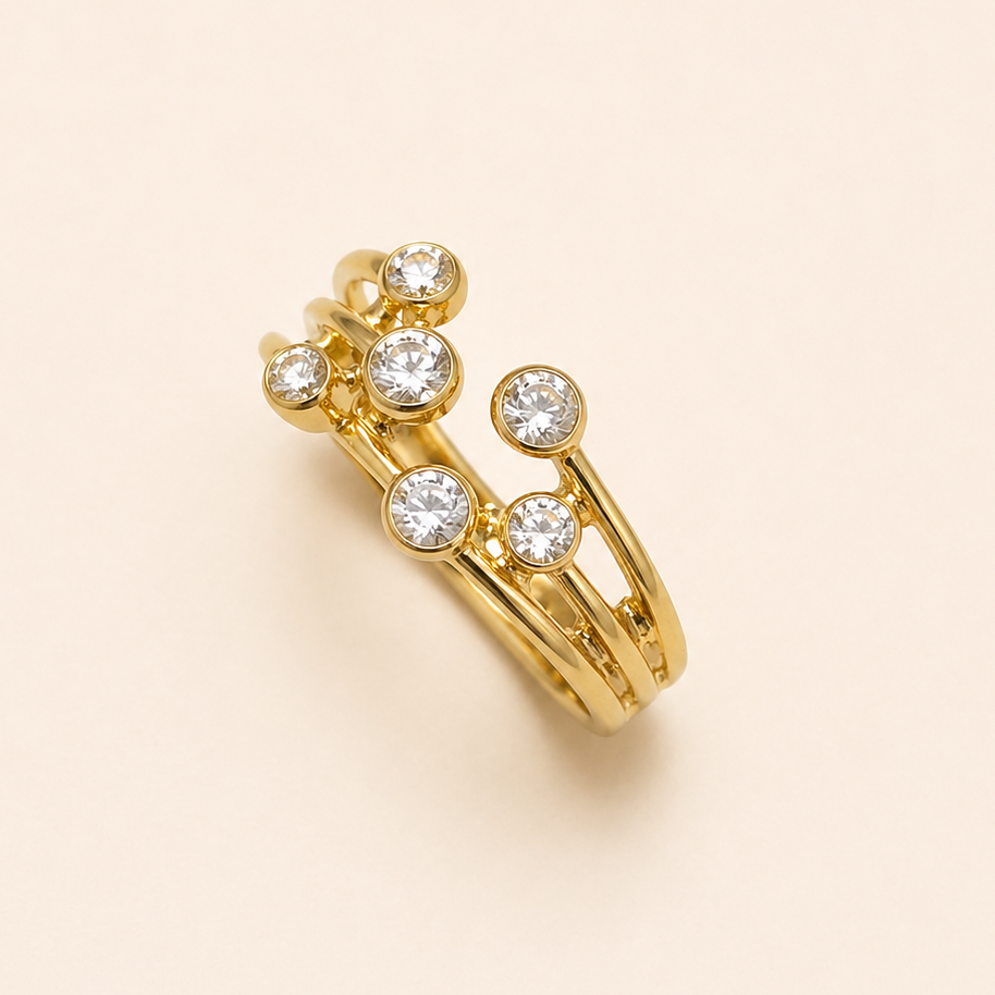 18K Gold Plated Stone Ring