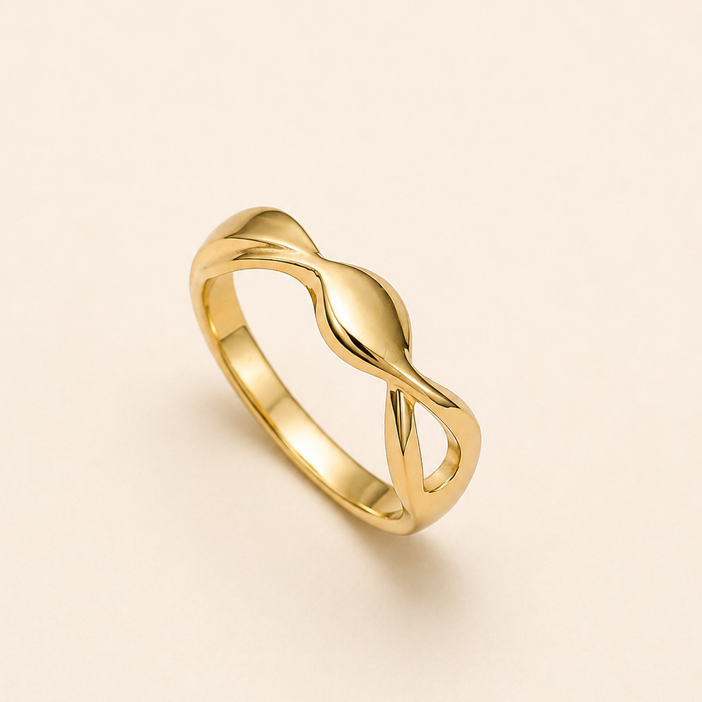 Gold Plated Lumière Curve Ring