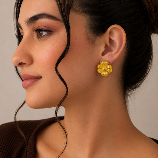 18k Gold Plated Evergreen Anti Tarnish Earring