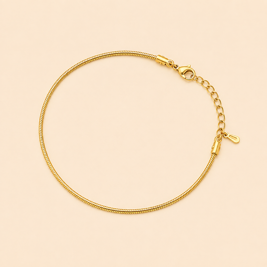 Gold-Plated Classic Snake Chain Anklet