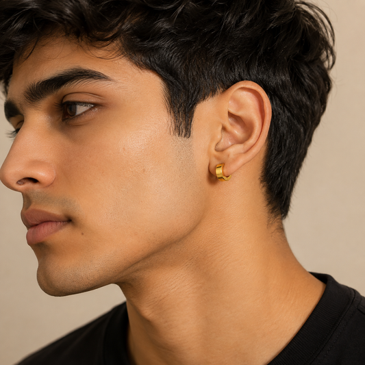 Men-18K Gold Plated Valor Earring