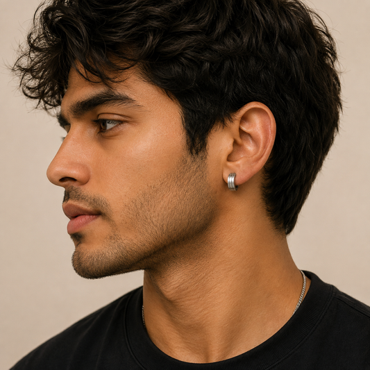 Men-Silver Earring
