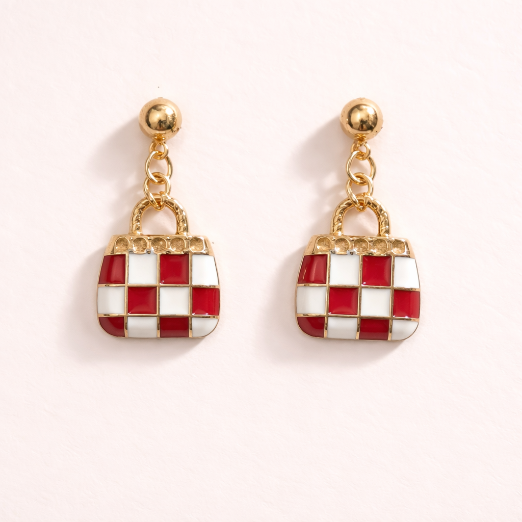 Festive Scarlet Statement Earrings