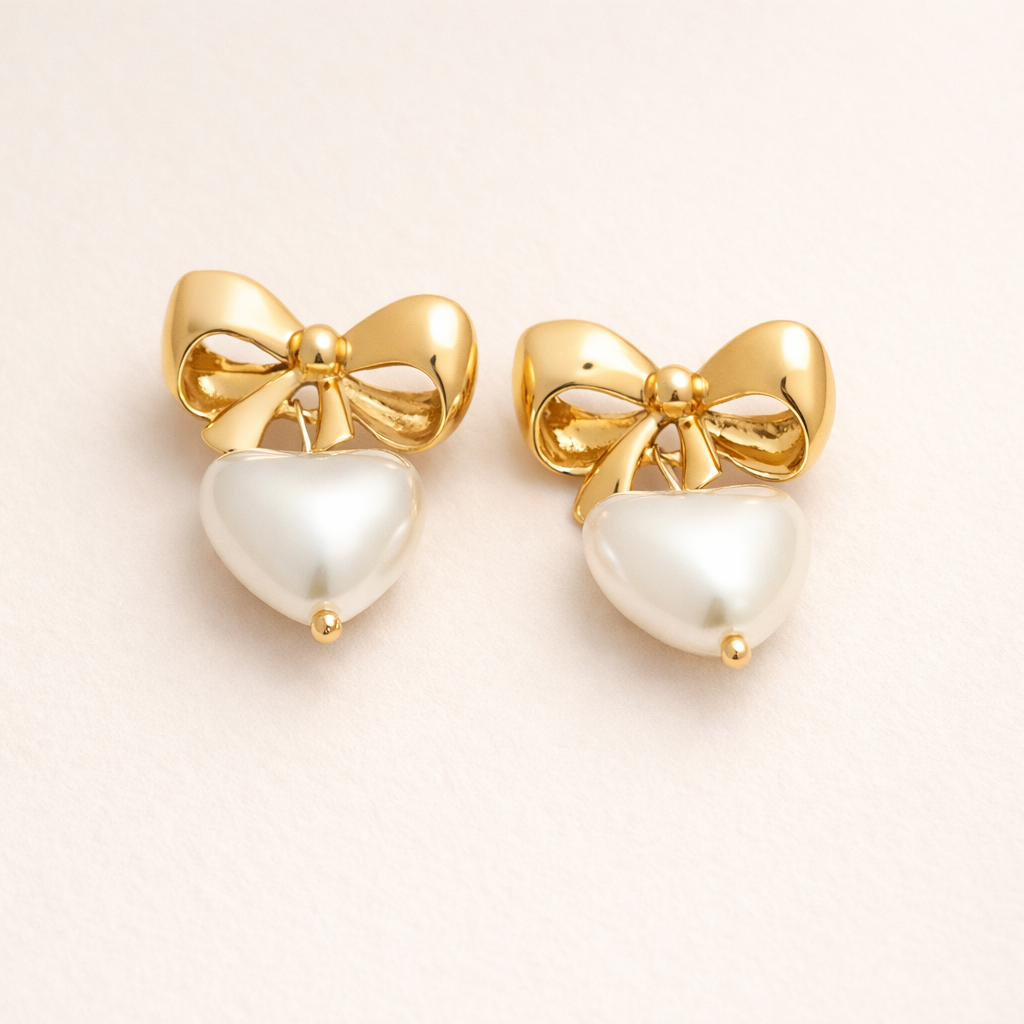 18K Gold Plated Kanak Cœur Earrings