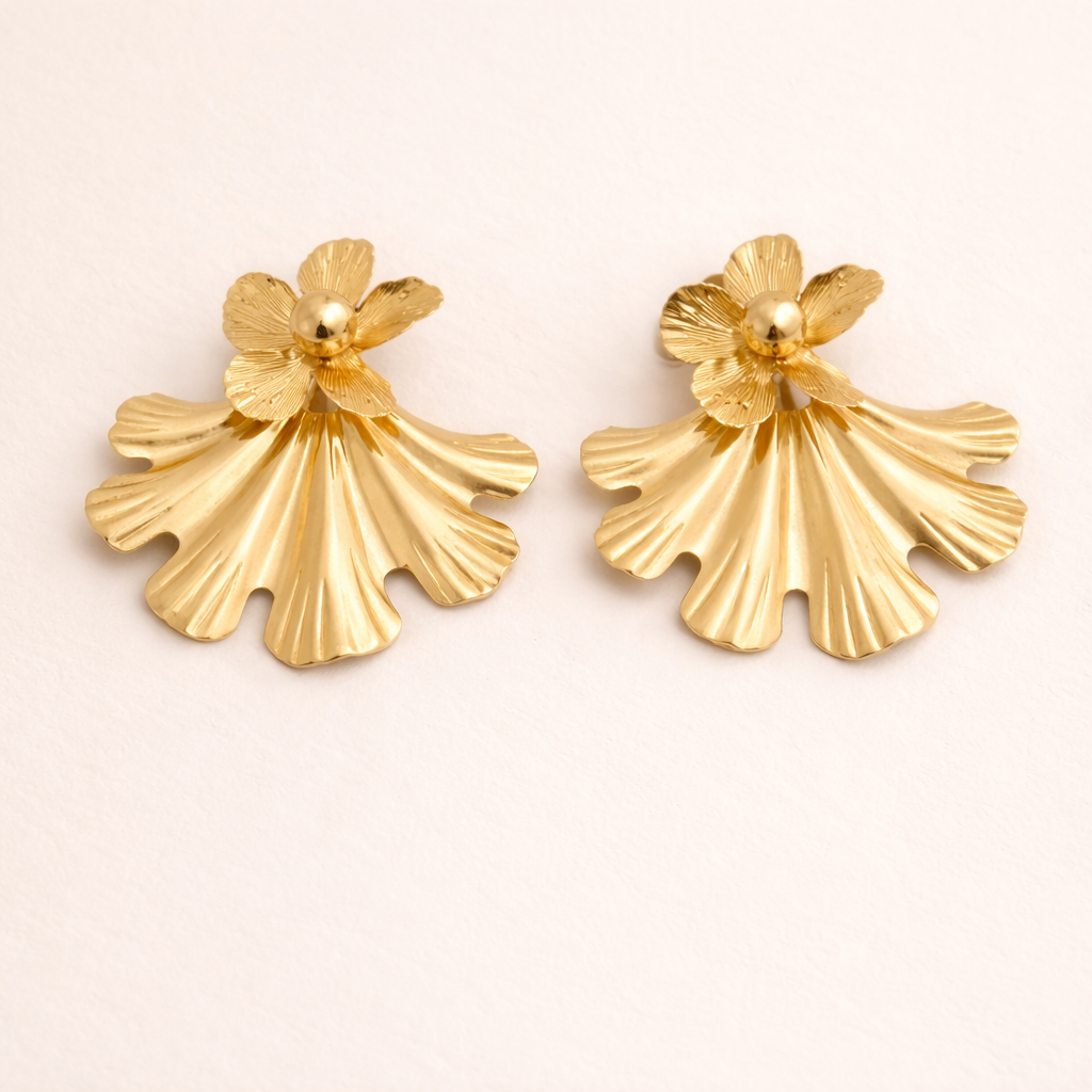 18K Gold Plated Sunpetal Luxe Earring