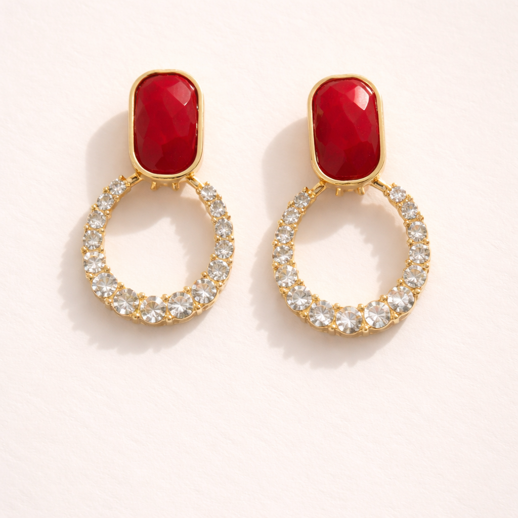 Rosefire Elegance Earring