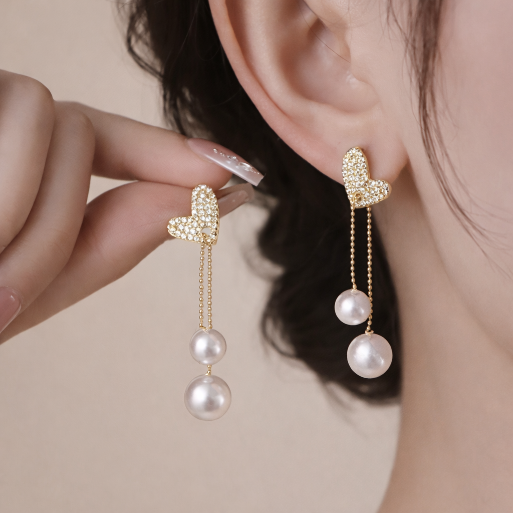 Nova Heart Dangle Earrings