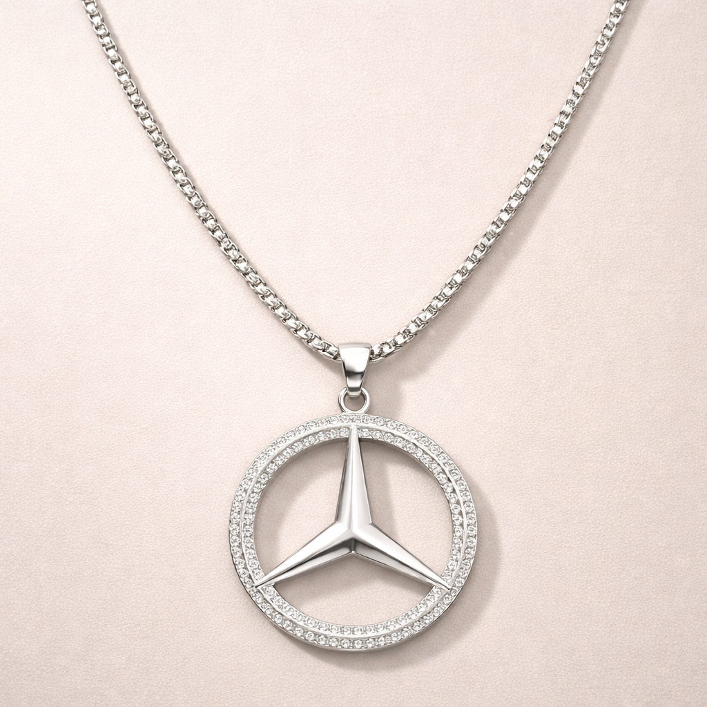 Men - Merc Studded Pendant Anti Tarnish Necklace