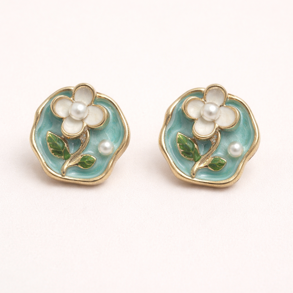 Aurelia Aqua Blossom Earrings