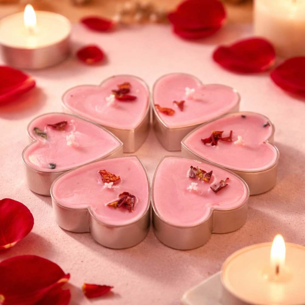 Crystal Heart - Tealight Candle