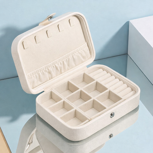 TOG Jewelry Box Leather Double Layer Travel