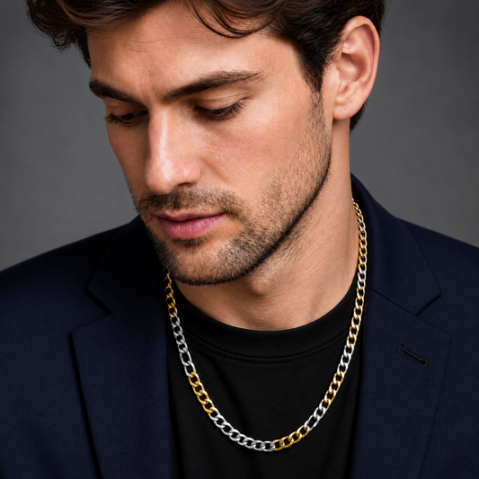 Men-Gold Duo Tone Stainless Steel Chain