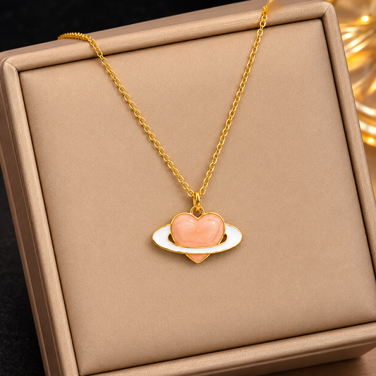 18K Gold Plated Celestial Heart Necklace
