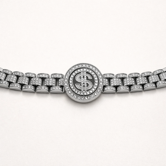 Money Icon Crystal Bracelet