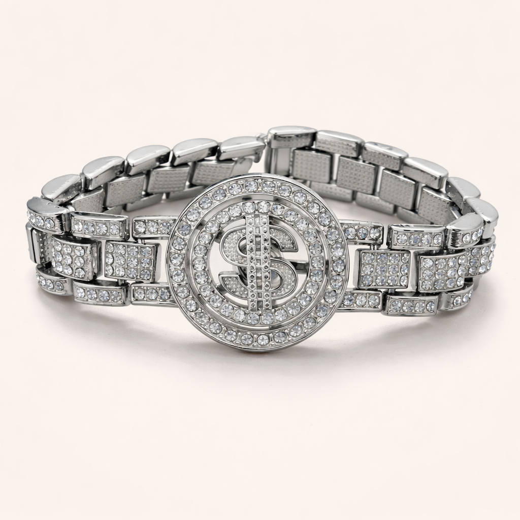 Money Icon Crystal Bracelet