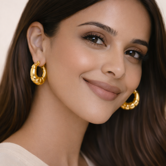 18k gold plated Regalia Hoops earring