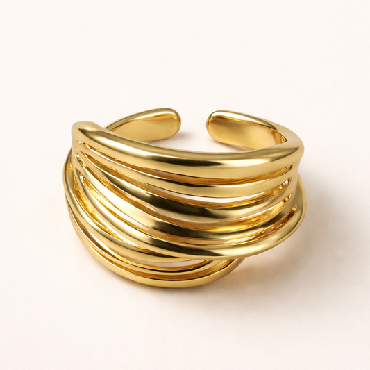 18K Gold Plated Aurelia Cascade Ring