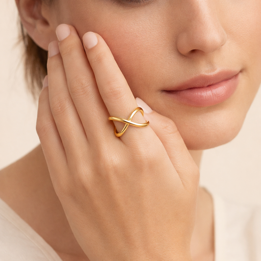 18K Gold Plated Verla Radiant Ring for Women
