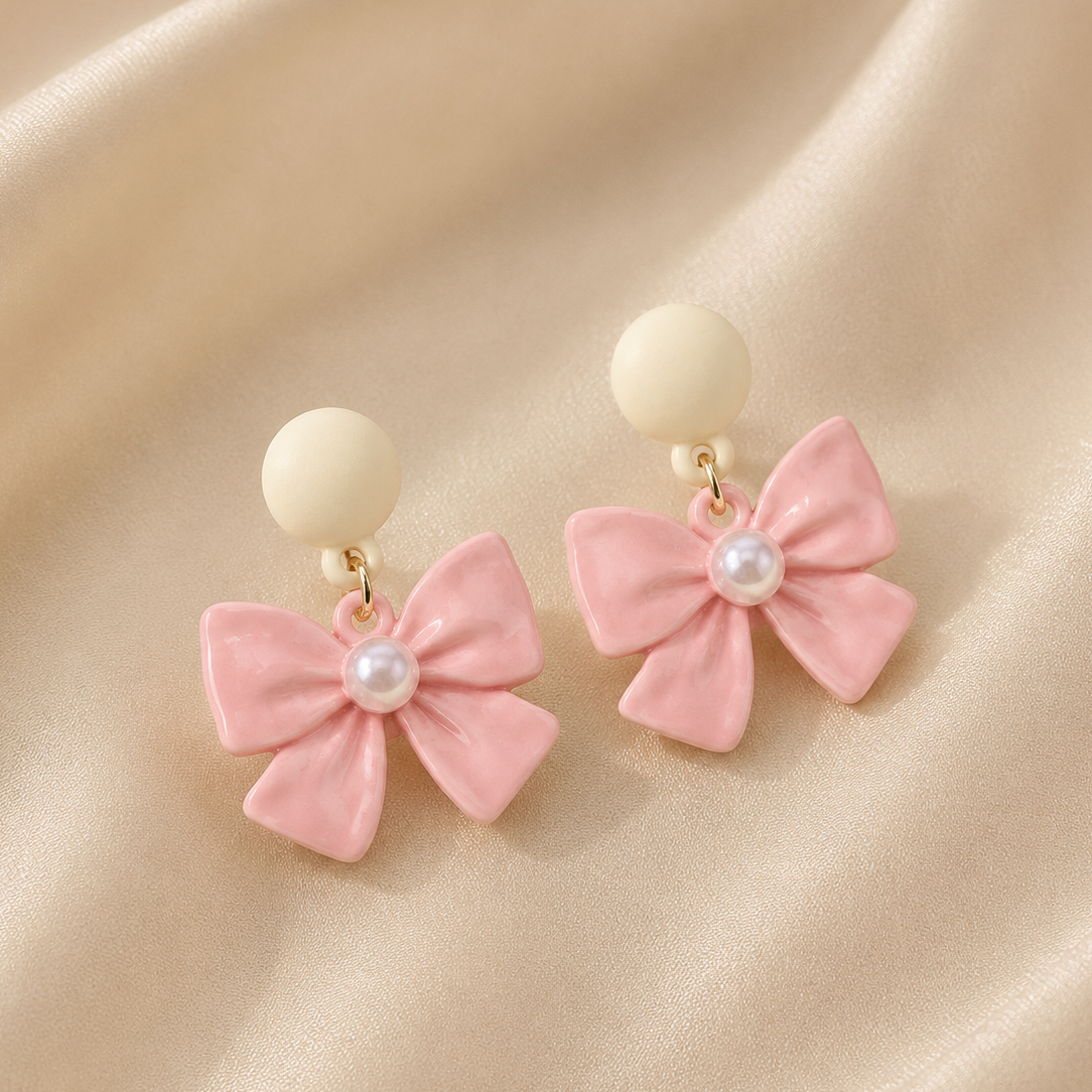 Heart Shaped Drop Earrings