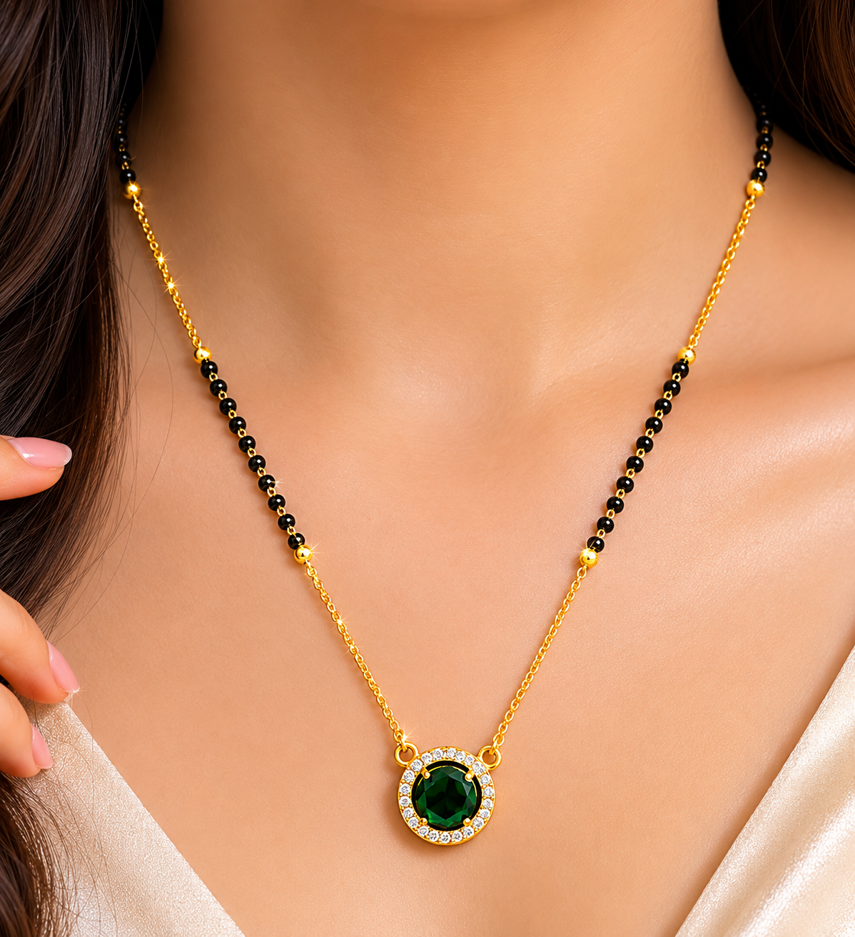 Royal Green Spark Mangalsutra