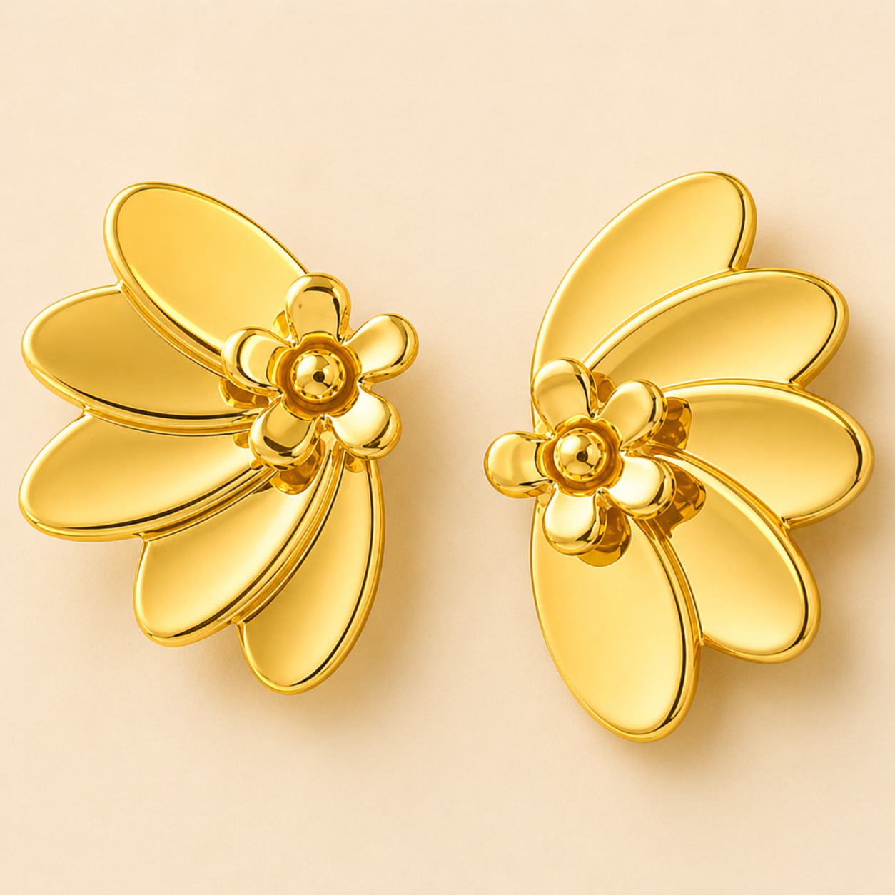 18K Gold Plated Petal Shine Luxe Earring