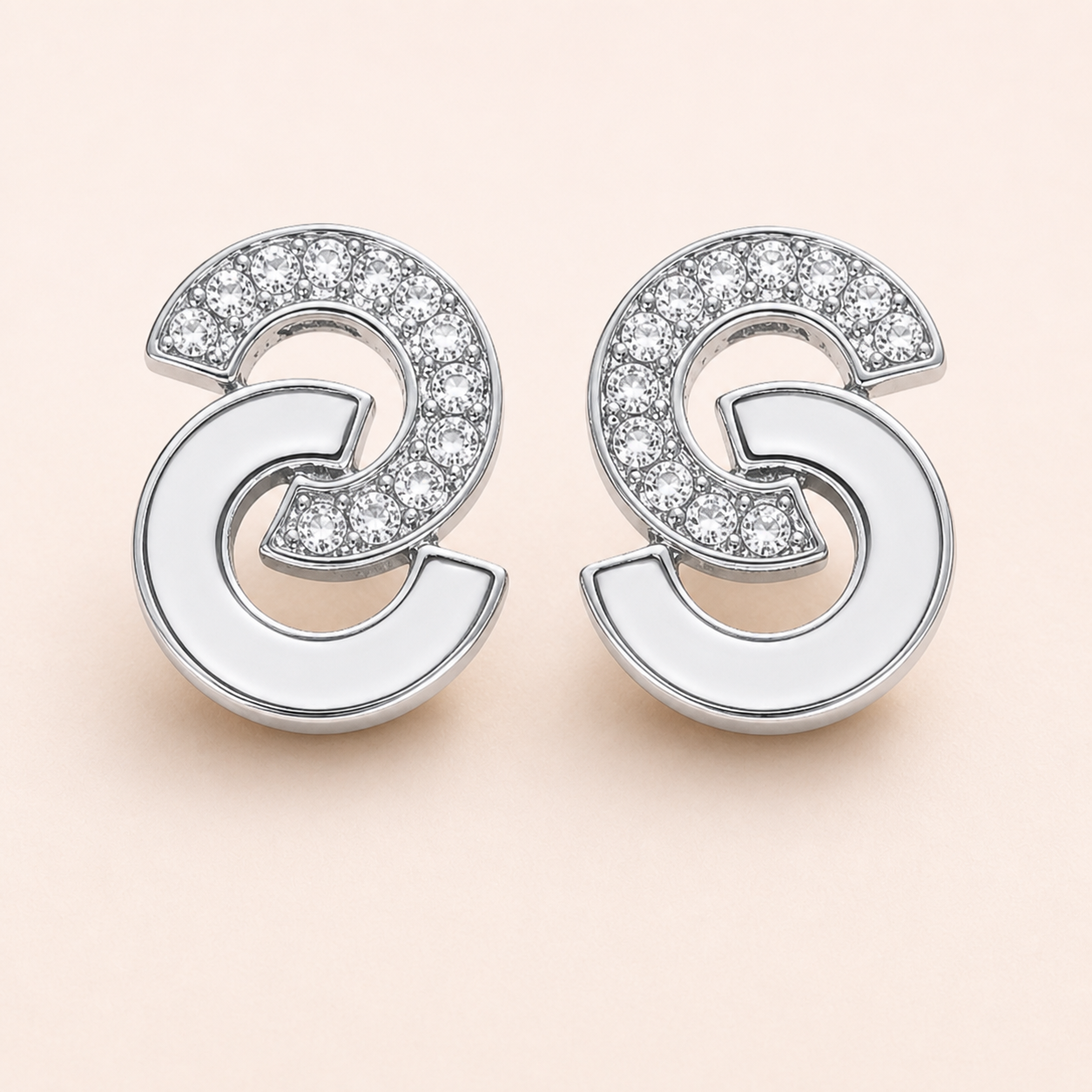 Celeste White Halo Earrings