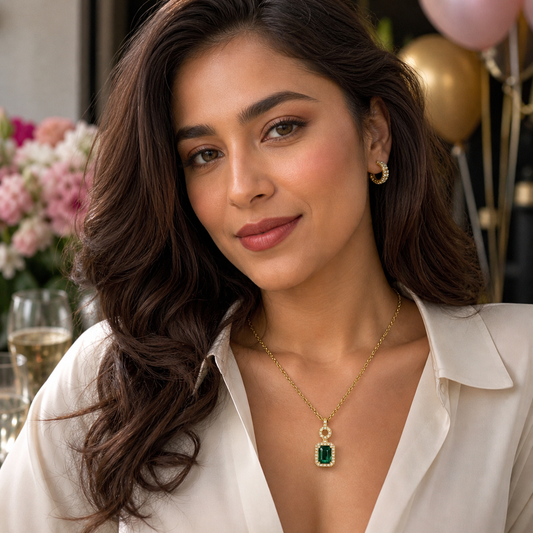 GemGlow Pendant Anti-Tarnish Necklace