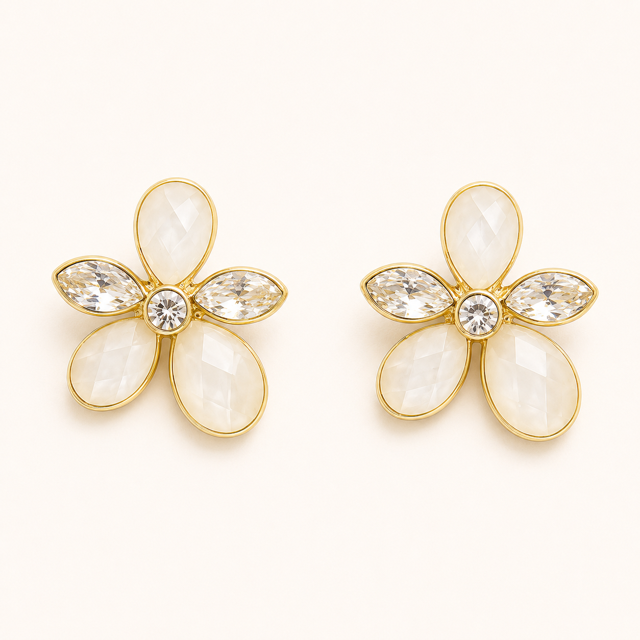 Pearl Petal Spark Earrings