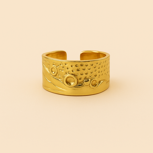 18k High Gloss Stainless Steel Infinite Ring