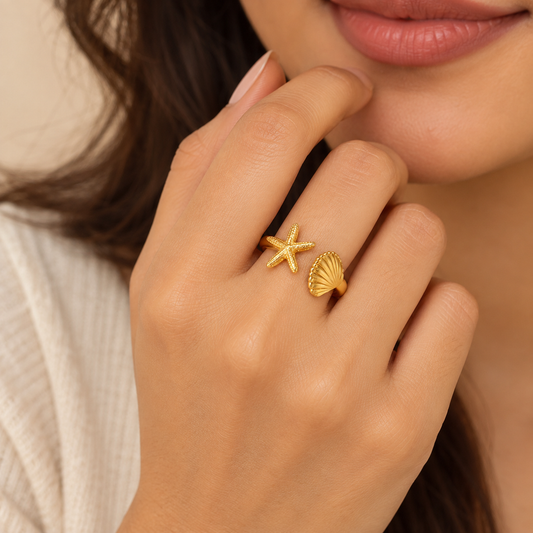 18k Gold Plated Ocean’s Embrace Ring