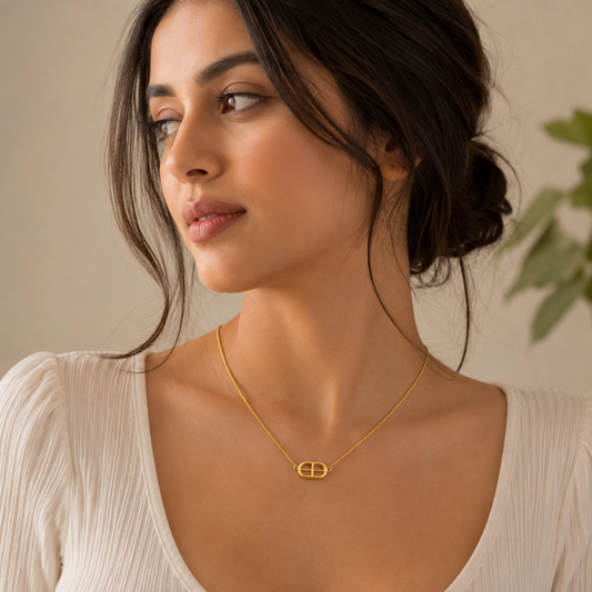 18K Gold Plated Korean Style Gold Chain for Women