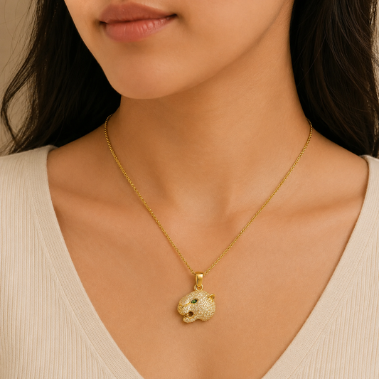 Golden Leopard Majesty Necklace