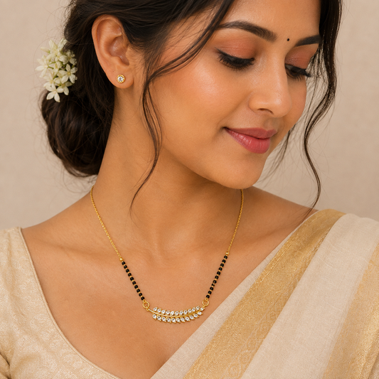 Diamond Leaf Mangalsutra