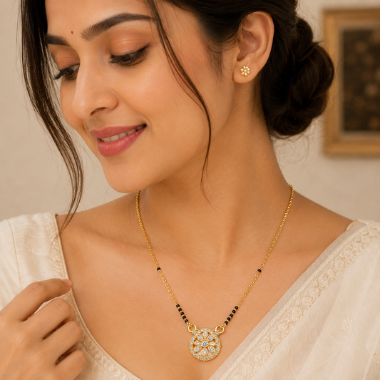 Golden Petal Glow Mangalsutra
