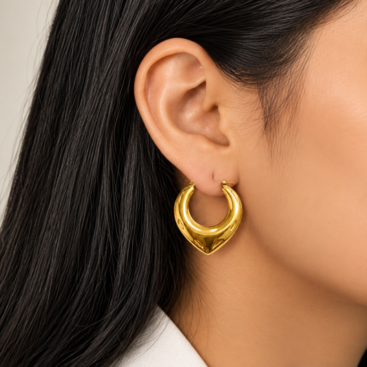 18k Gold plated Sunrise Hoops earring