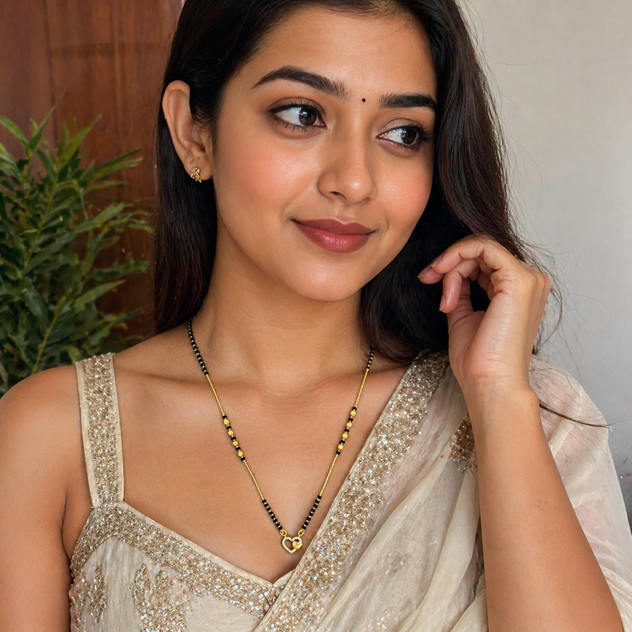 18K Gold Plated Double Heart Mangalsutra