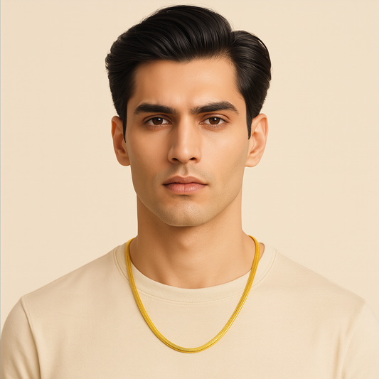 Men-18k Gold Plated Anti Tarnish Snake Chain