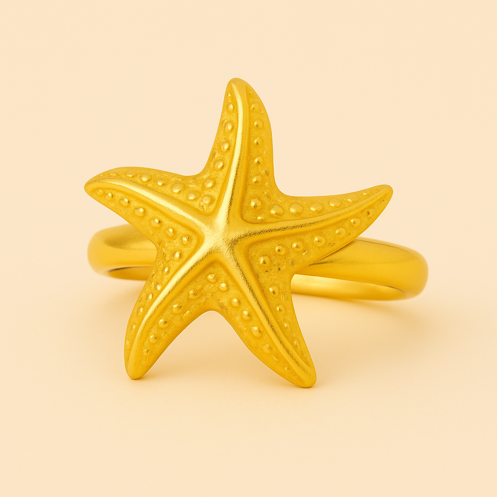 18k Gold Plated Mermaid’s Star Ring