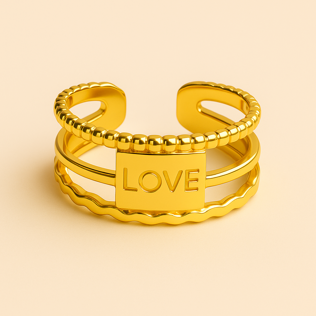 18K Gold Plated Everlove Promise Ring for Women