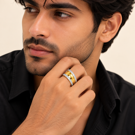 Men - Eclipse Pattern Ring