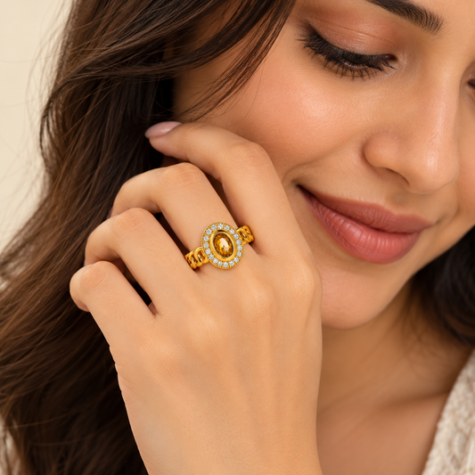 Luxe Duo Stone Ring