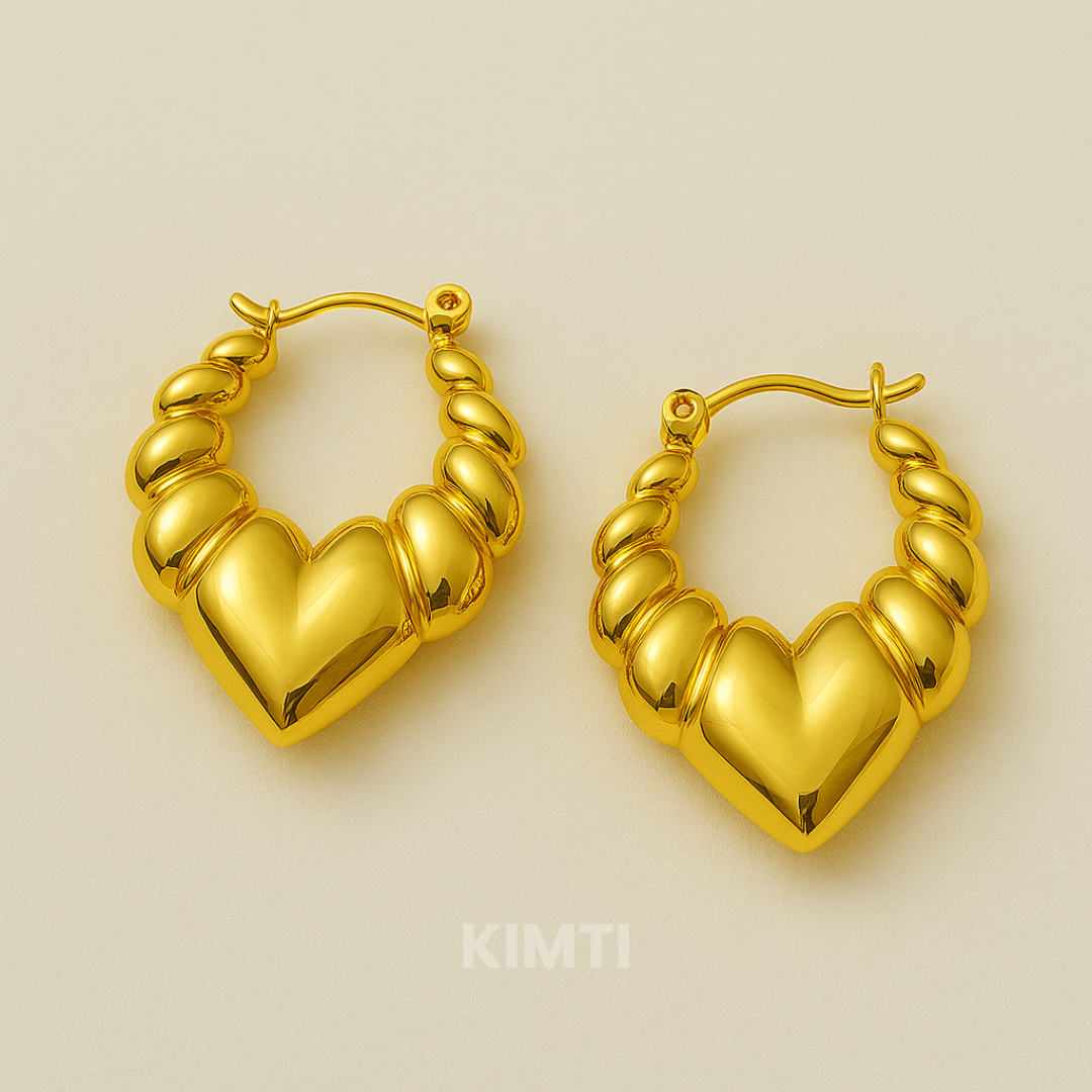 18K Gold Plated Golden Hoops Anti Tarnish Earring
