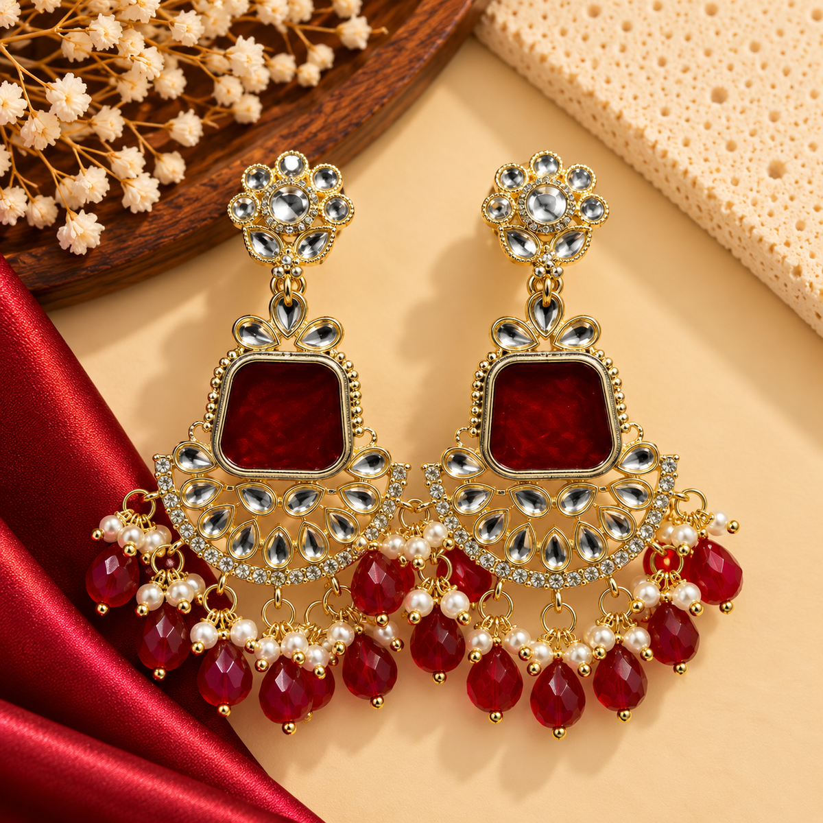 Emerald Royal Jhumka Earrings
