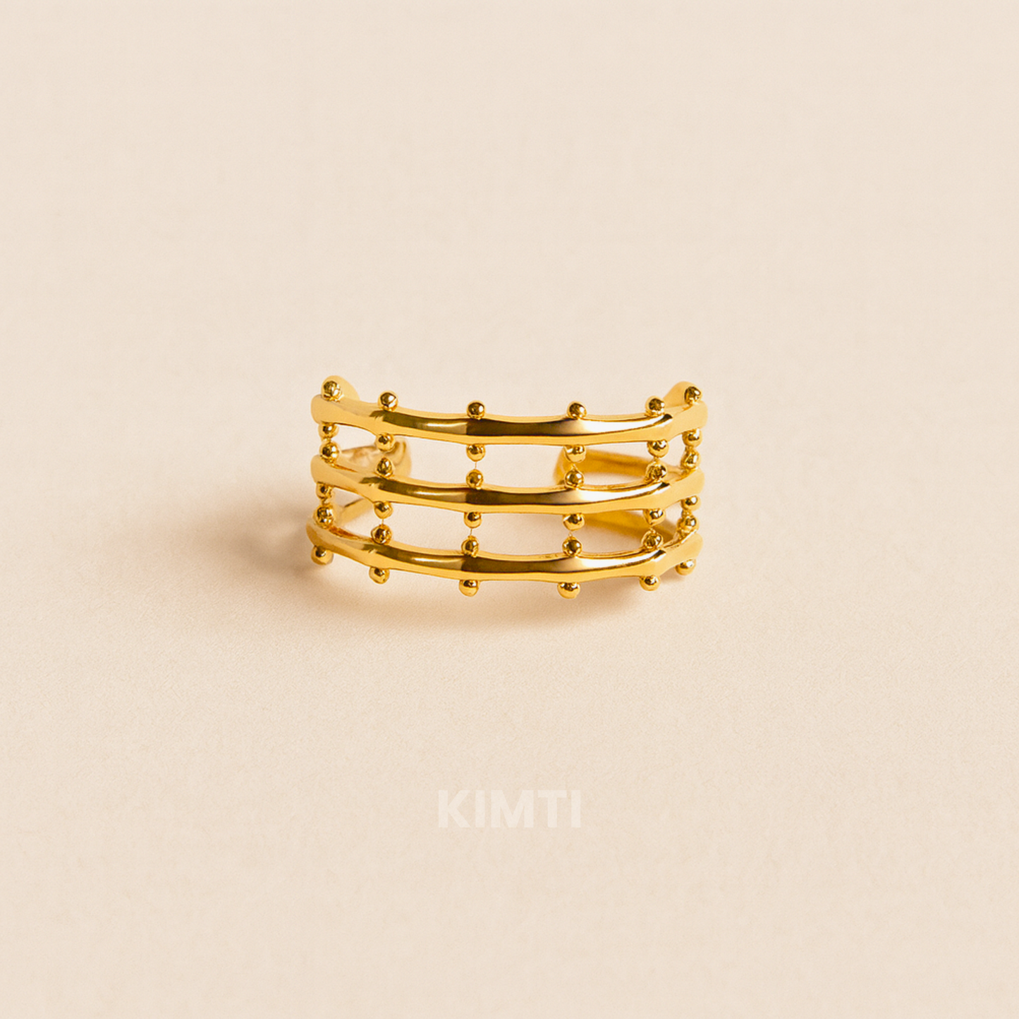 18k Gold Plated Lustre Orbit Ring