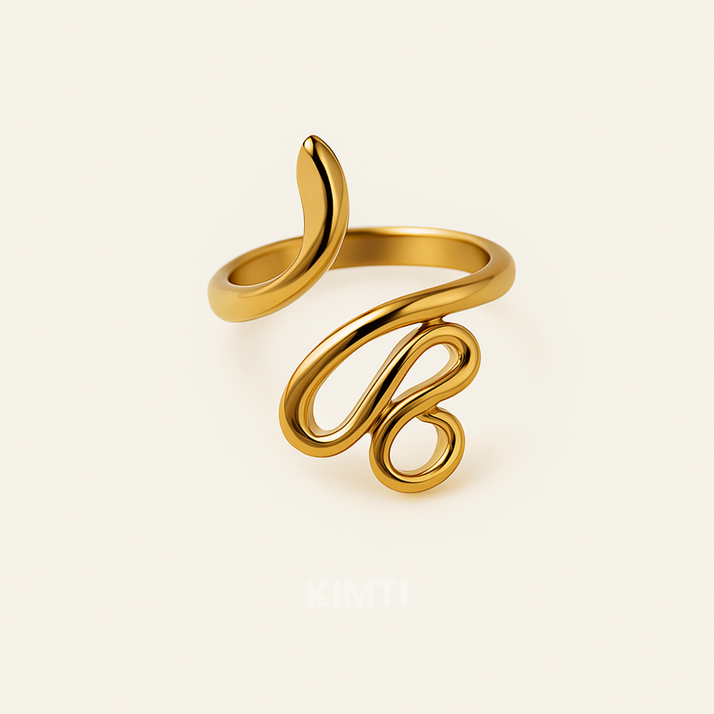 18K Gold Plated Oni Snake Anti Tarnish Ring